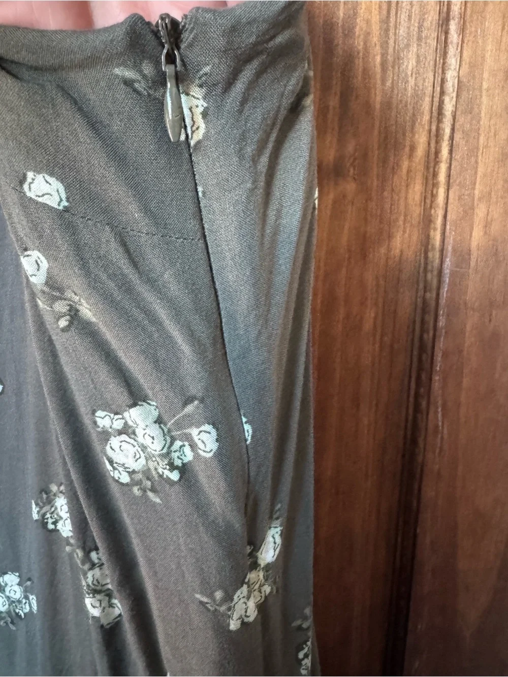Wild Fable Olive Green Floral Wide Leg Jumpsuit Sz L
